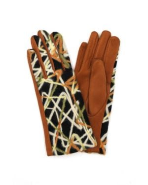 Fashnzfab Geometric Embroidered Smart Touchgloves - Multicolor