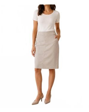 Renuar Coastal Breeze Pull-On Skirt - Natural