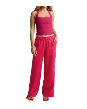 Beyond Yoga Square Halter Tank Top - Red
