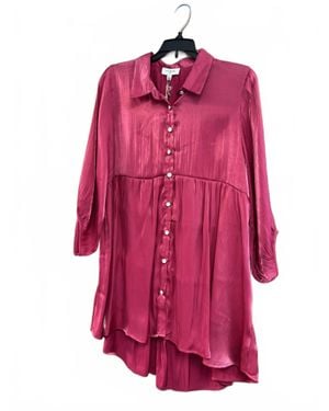 Umgee Classic Collar Mini Dress - Pink