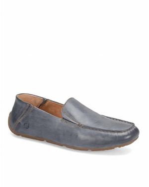 Born Marcel Leather Moc Toe Loafers - Gray