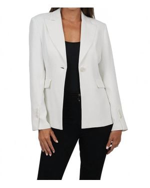 Love Token Kara Woven Blazer - White