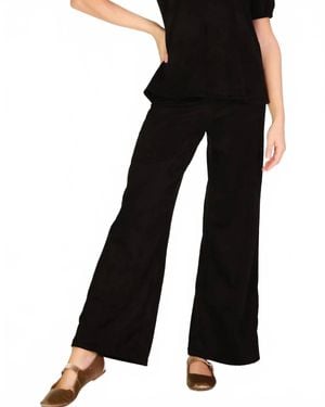 Duffield Lane Sasha Suede Pant - Black