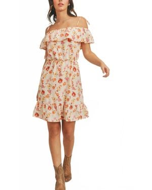 Sadie & Sage Moment Of Joy Peplum Dress - Natural