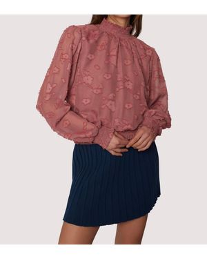 Lost + Wander Fable Charm Mockneck Top - Red