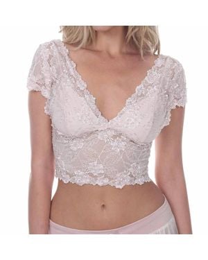 PJ Harlow Grace Lace Corset Crop Top - Multicolor