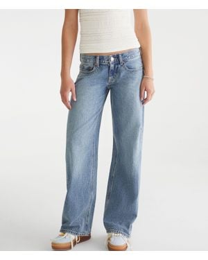 Aéropostale Super Low-Rise Baggy Wide Leg Jean - Blue