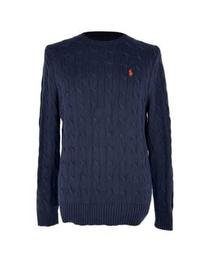 Ralph Lauren Polo Cable-Knit Sweater - Blue