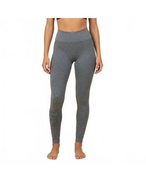 BBrazil Clothing Basket Weave Jacquard Long Leggings - Blue