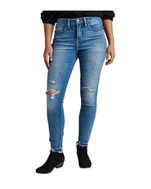 Jag Viola High Rise Skinny Deconstructed Jean - Blue