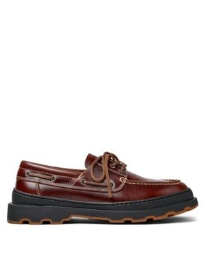 NEW CAMPER men\'s brutus moc toe loafer in brown Camper BRUTUS - Boat shoes - mittelbraun/brown - Zalando.co.uk main image 2
