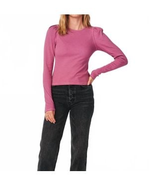 Sundry Puff Sleeve Top - Pink