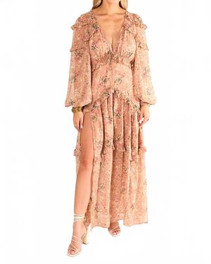 BuddyLove Pia Long Sleeve Maxi Dress - Multicolor