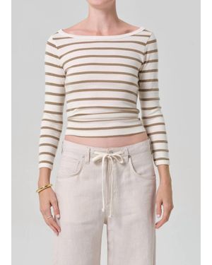 Citizens of Humanity Boat Neck Slim Tee - Natural