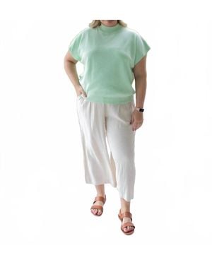 Eesome Cozy And Casual Short Sleeve Top - Green