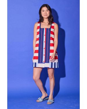 Alden Adair Bryson Mini Dress - Blue