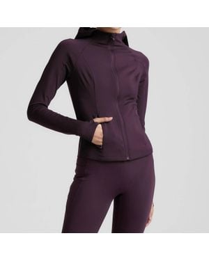 Beyond Yoga Pacer Fleece Full-Zip Jacket - Purple