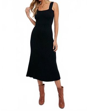 Bluivy Rosalyn Sweater Midi Dress - Black