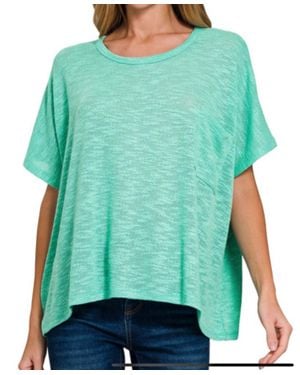 Zenana Beau Relaxed Top - Green