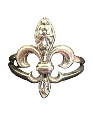 Madison Filigree Fleur De Lis Sterling Ring - Metallic