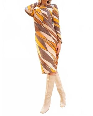 Dolcezza Cowl Neck Midi Dress - White