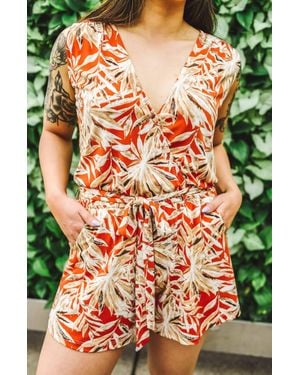 Veronica M Donna Romper - Red