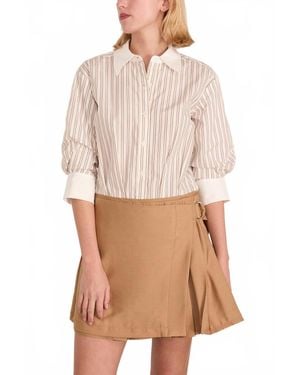 Jonathan Simkhai Frankie Mini Combo Shirt Dress - Natural