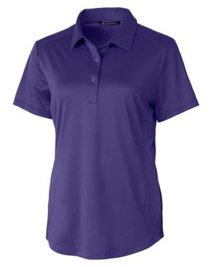 Cutter & Buck Prospect Textured Stretch Short Sleeve Polo Shirt - Purple