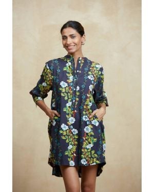 Ro's Garden Cynthia Short Dress - Blue