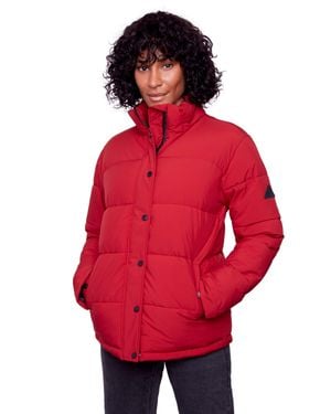 Alpine North Forillon Vegan Down (Recycled) Short Quilted Puffer Jacket - Red