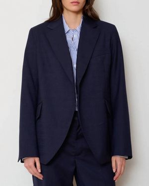 WE-AR4 Smoking Double Breasted Blazer - Blue