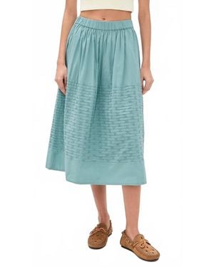 Sea Ramie Skirt - Blue