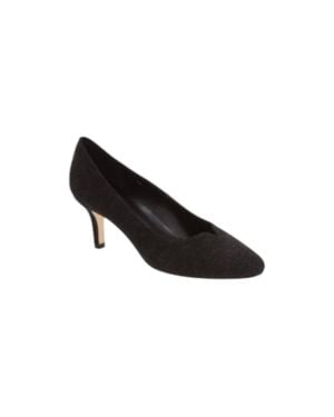 Vaneli Linden Embossed Leather Heels - Black