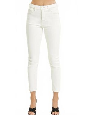 Risen High Rise Crop Skinny Pants - White