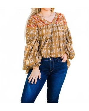 Layerz Clothing Ellie Mae V-Neck Top - Blue