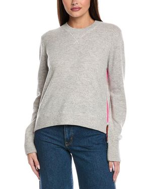 Isla Amelia Side Zip Cashmere Sweater - Gray