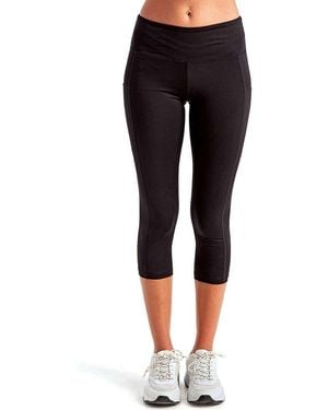Tridri Three-Quarter Performance Leggings - Black