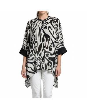 Apny Front Button Kimono - Black