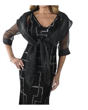 FRANK LYMAN Bolero Tie Front Jacket - Black
