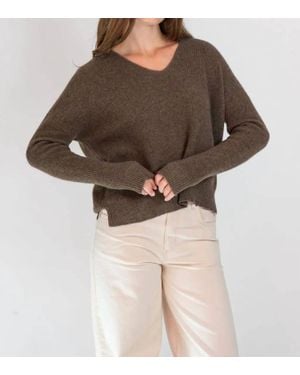 DEMYLEE Maribel V-Neck Sweater - Brown