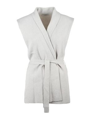 Panicale Wool Silk Cashmere Vest - White