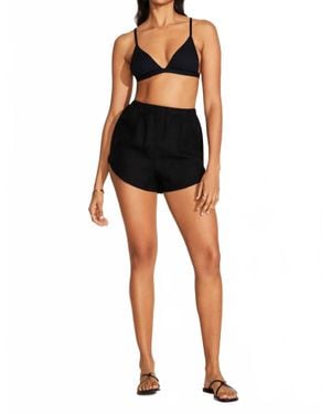 Vitamin A Tallows Linen Short - Black