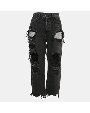 Alexander Wang Denim X Distressed Denim Rival Jeans M Waist - Black