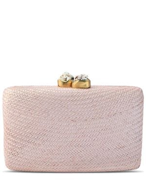 Kayu Jen Straw Clutch - Pink