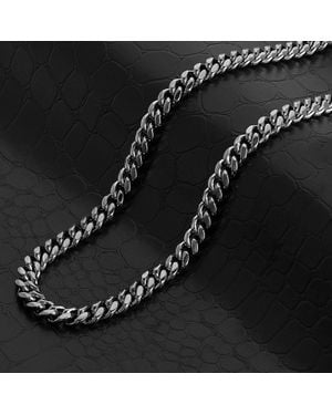 Crucible Jewelry Crucible Los Angeles Polished Stainless Steel 9Mm Curb Chain - Black