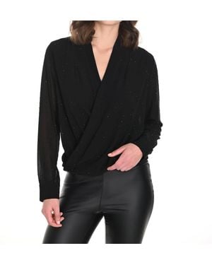 FRANK LYMAN Woven Blouse - Black