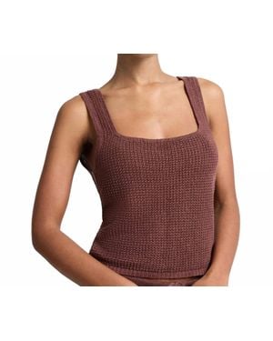 Onia Knit Square Neck Tank - Purple