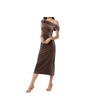 Astr Asher Midi Dress - Brown