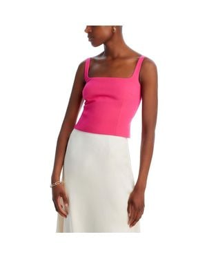 French Connection Zipper Sleeveless Cropped - Pink
