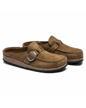 Birkenstock Buckley Suede Moccasins - Brown